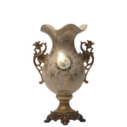 Golden Flourish Vase Decorative Vase | Polyresin Vase|Floral Vase|Home Decor|Tabletop Decor|Decorative Accents|Home Decor Accents|Statement Piece | Hand painted Vase